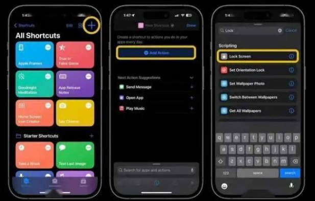 柞水苹果14锁屏维修店分享iPhone14升级iOS16.4后如何创建锁屏快捷方式 